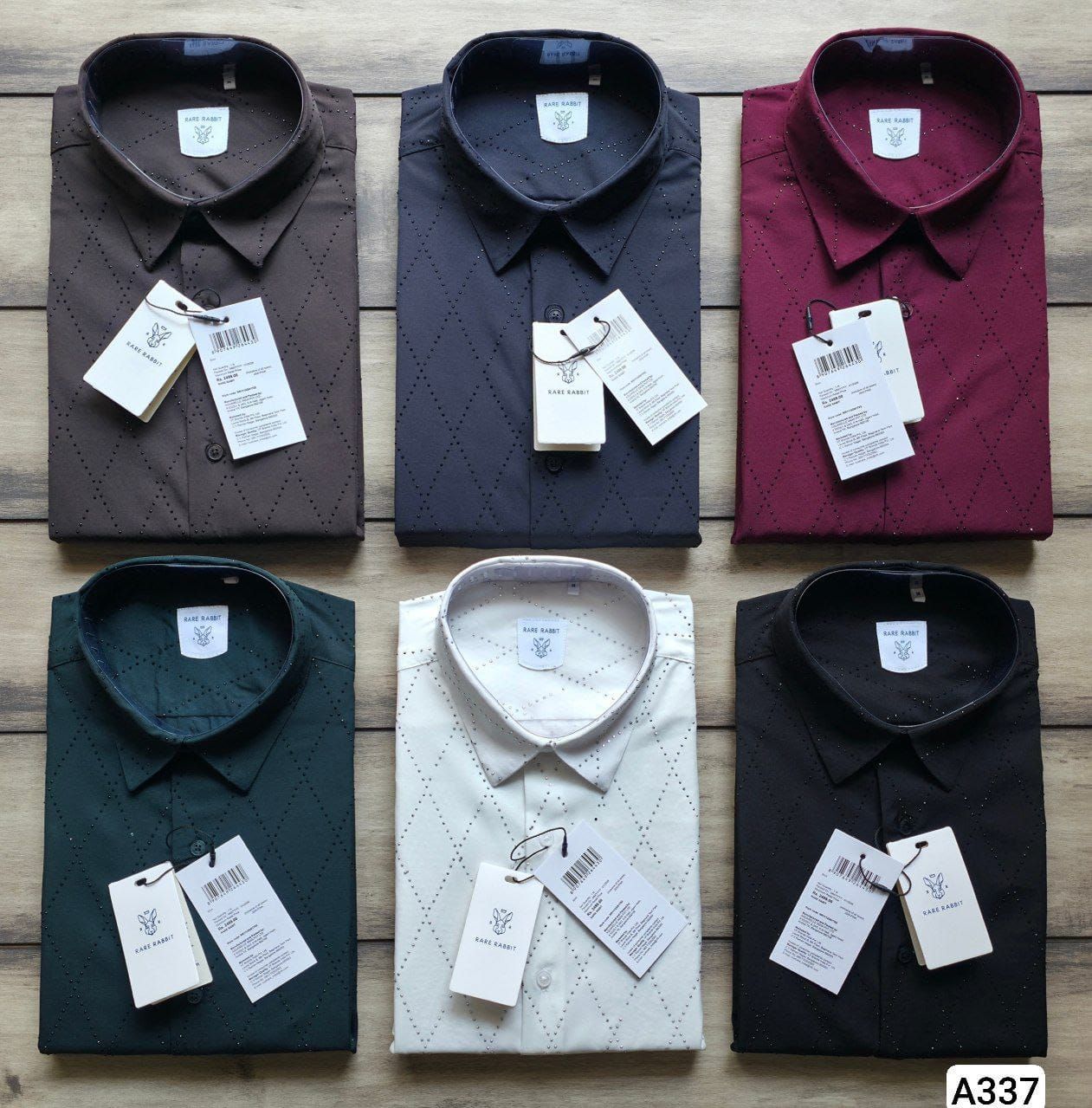 Rare Rabbit Premium Quality Collar Neck Full Sleeve Men's Shirt - 52 Pc