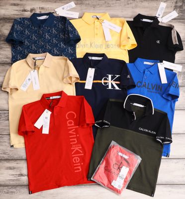Calvin Klein Premium Quality Boy's &amp; Gir's Cotton Collar Neck Half Sleeve Kid's T-shirt - 54 Pc