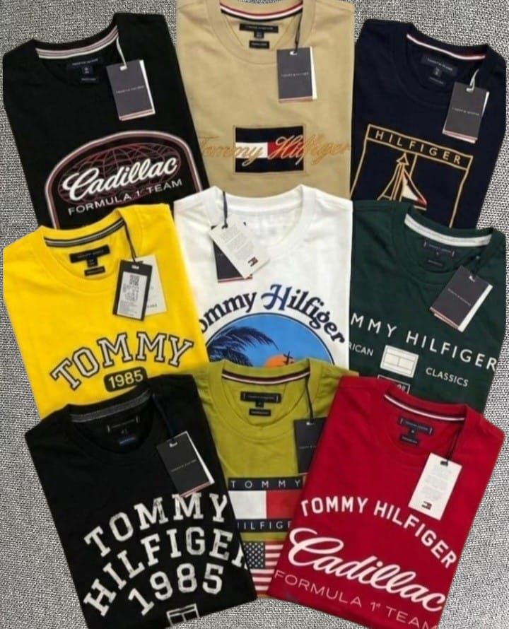 ​Tommy hilfiger Premium Quality Lycra Crew Neck Half Sleeve Men's T-shirt - 65 Pc