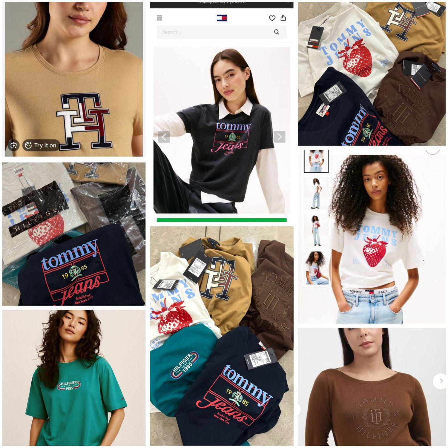 Tommy Hilfiger Premium Quality Crew Neck Half Sleeve Women's T-shirt - 40 Pc