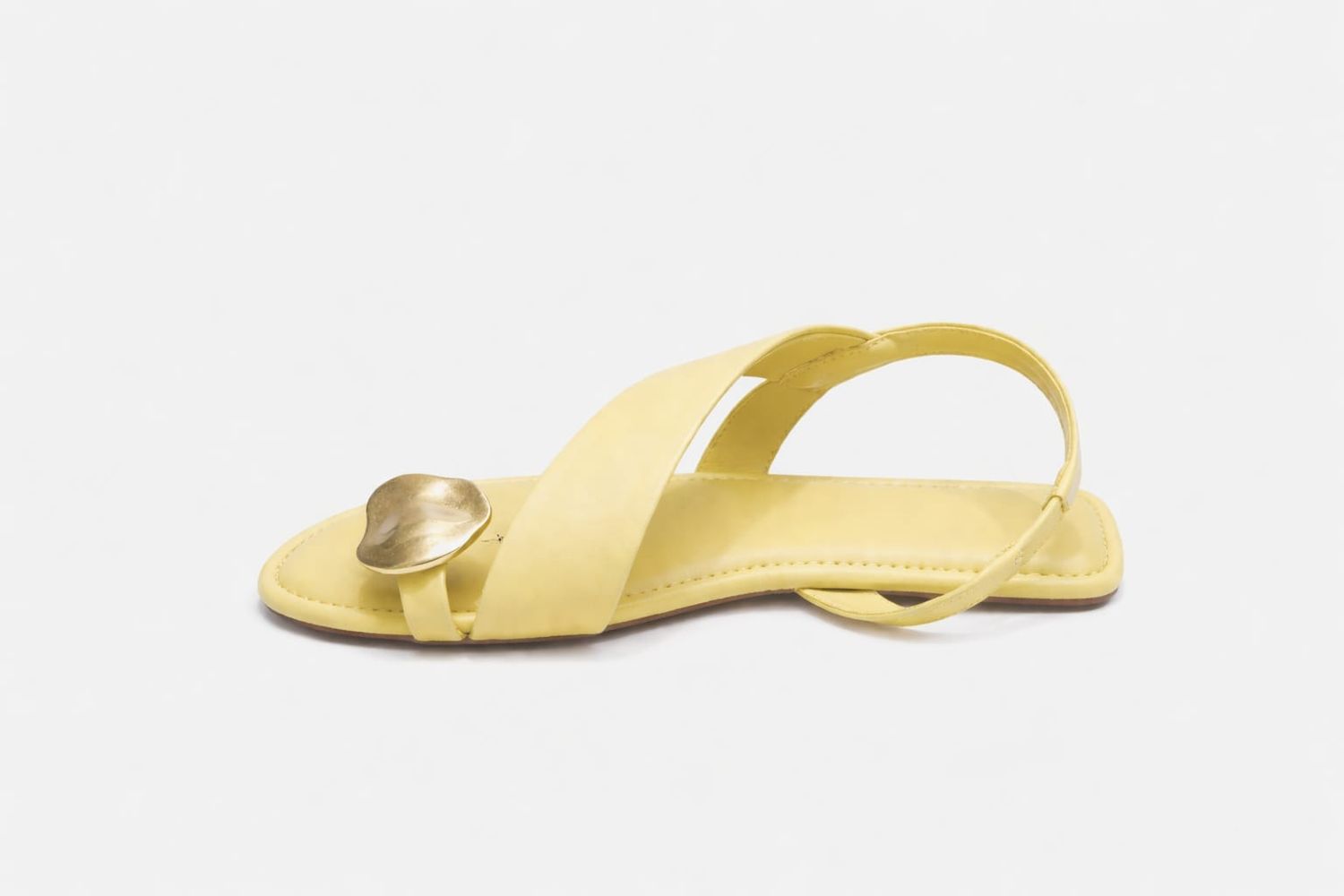 Yellow flat sandals