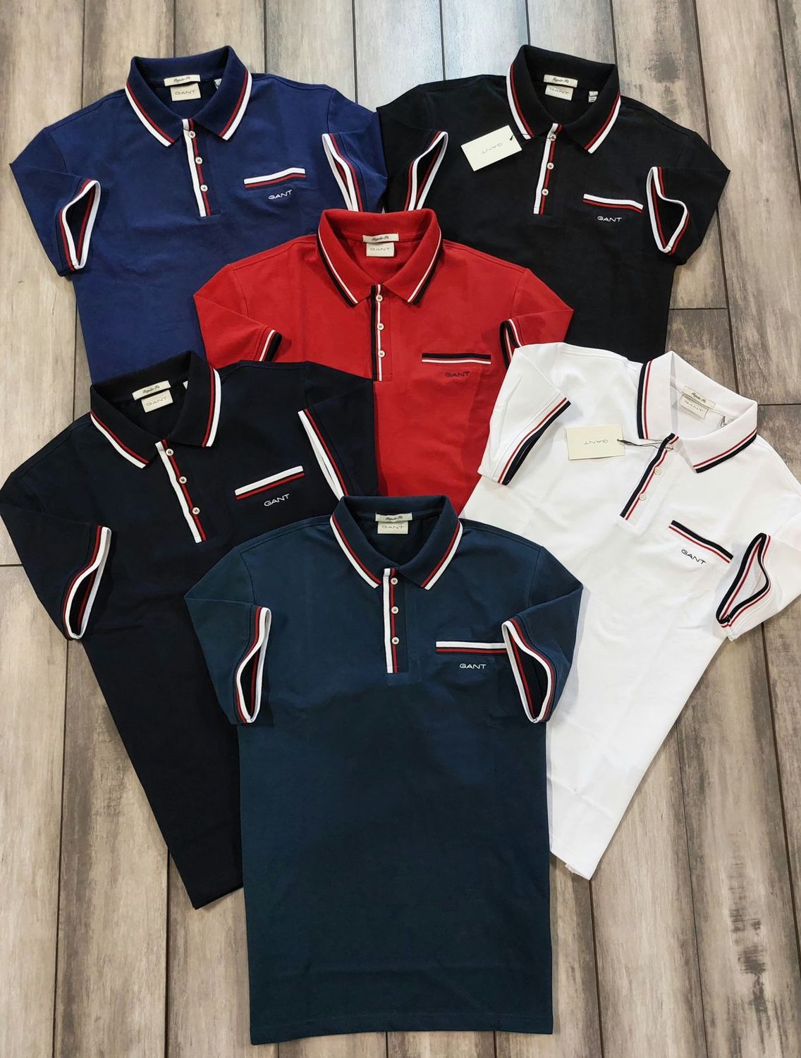 Gant Premium Quality Collar Neck Half Sleeve Men's T-shirt - 46 Pc