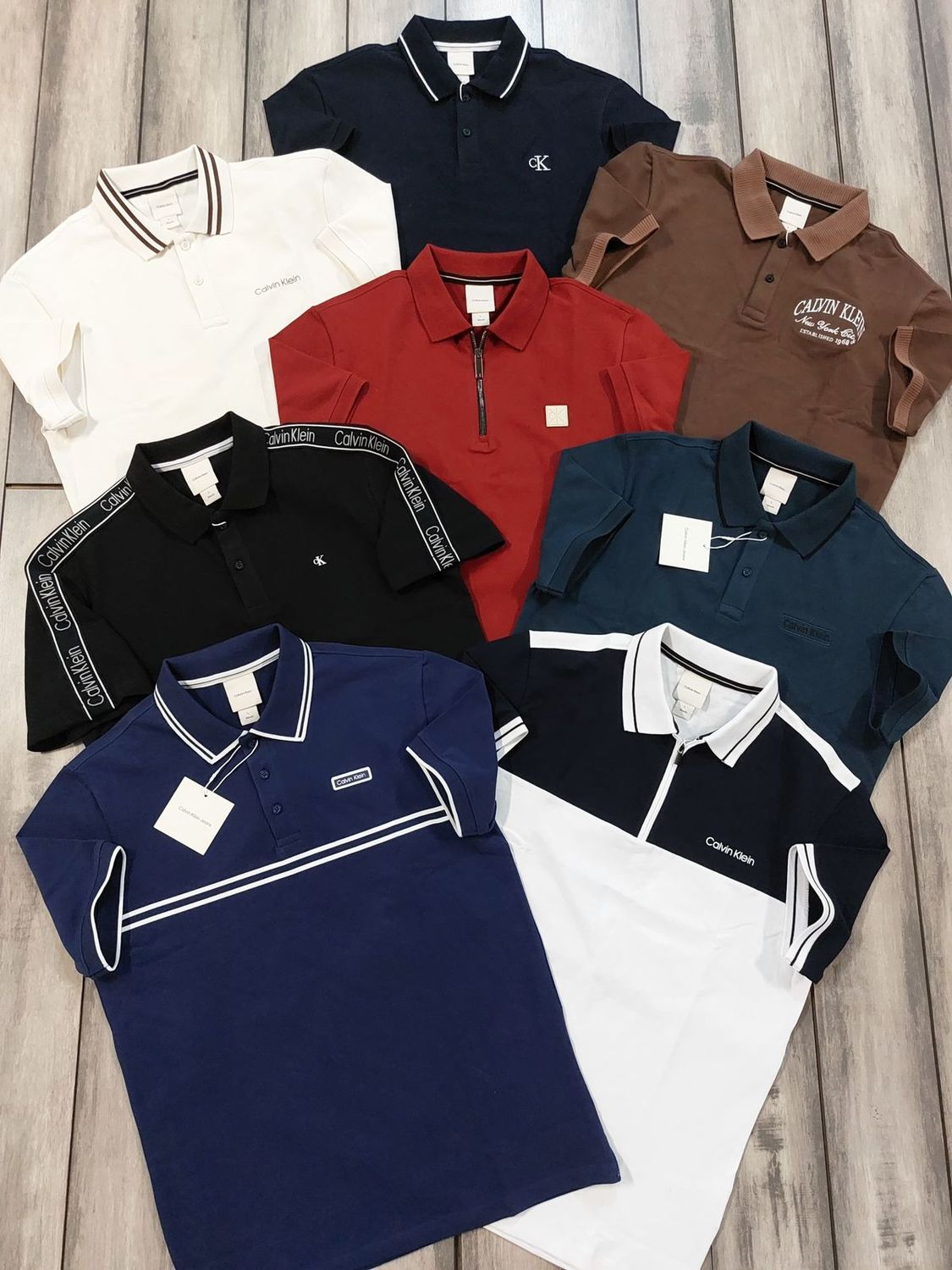 Calvin Klein Premium Quality Collar Neck Half Sleeve Men's T-Shirt - 60 Pc