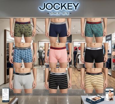 Jockey Premium Quality Stretchable Cotton Lycra Men's Trunks - 72 Pc