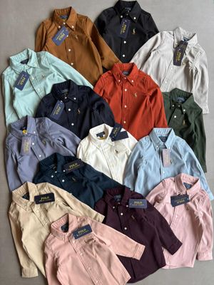 Ralph Lauren Premium Quality Lycra Collar Neck Full Sleeve Kids Shirt - 110 Pc