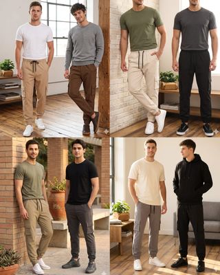 Ralph Lauren Premium Quality Imported Nylon Spun Men's Cargo Joggers - 35 Pc