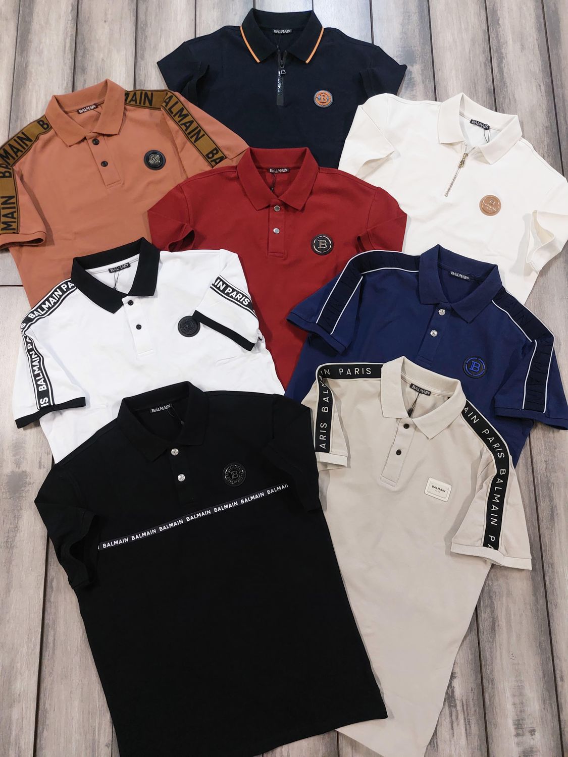 Balmain Premium Quality Collar Neck Half Sleeve Men's T-shirt - 60 Pc