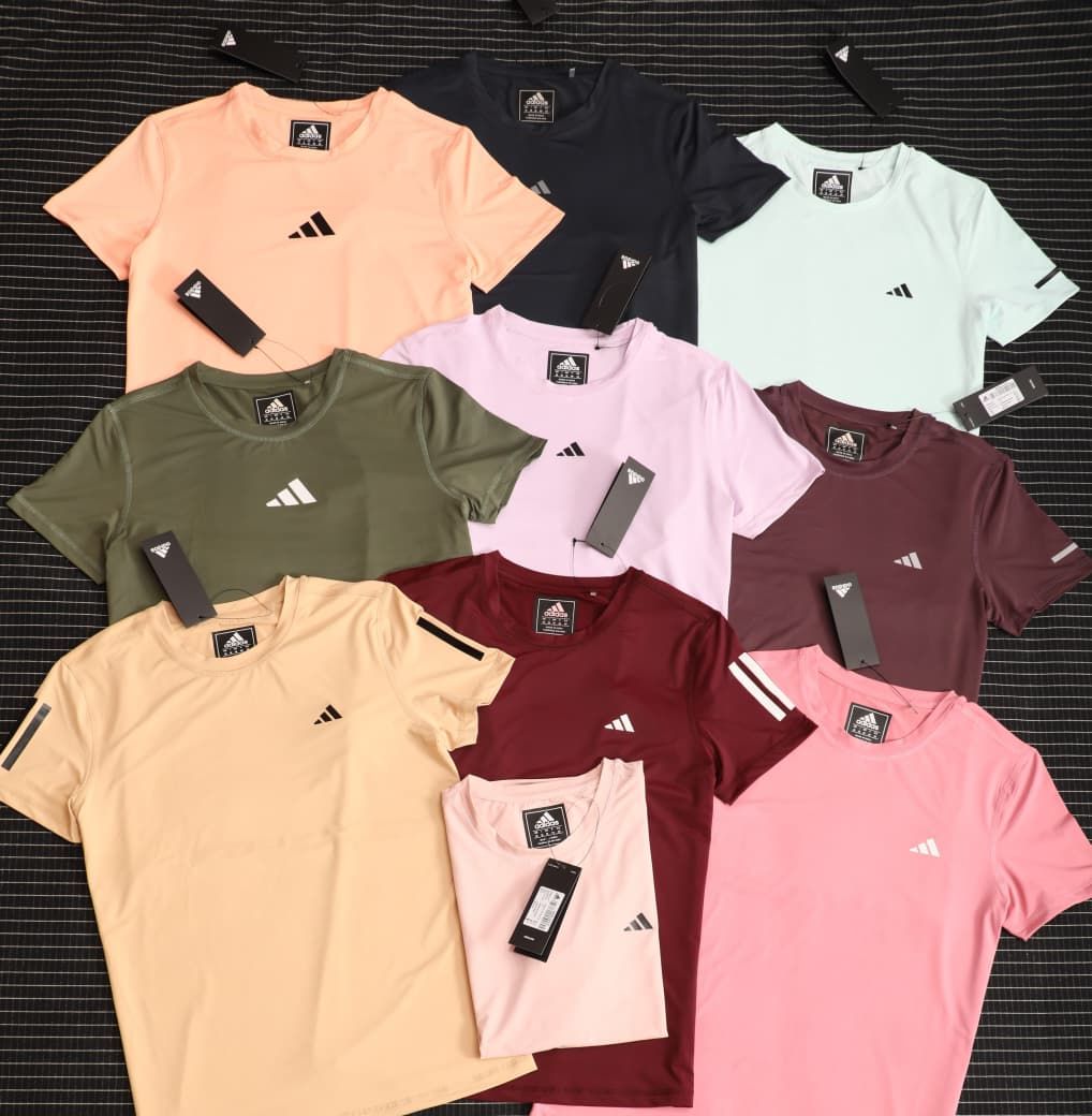 Adidas Premium Quality Fourway Lycra Active Wear Crew Neck Half Sleeve Women's T-shirt - 43 Pc