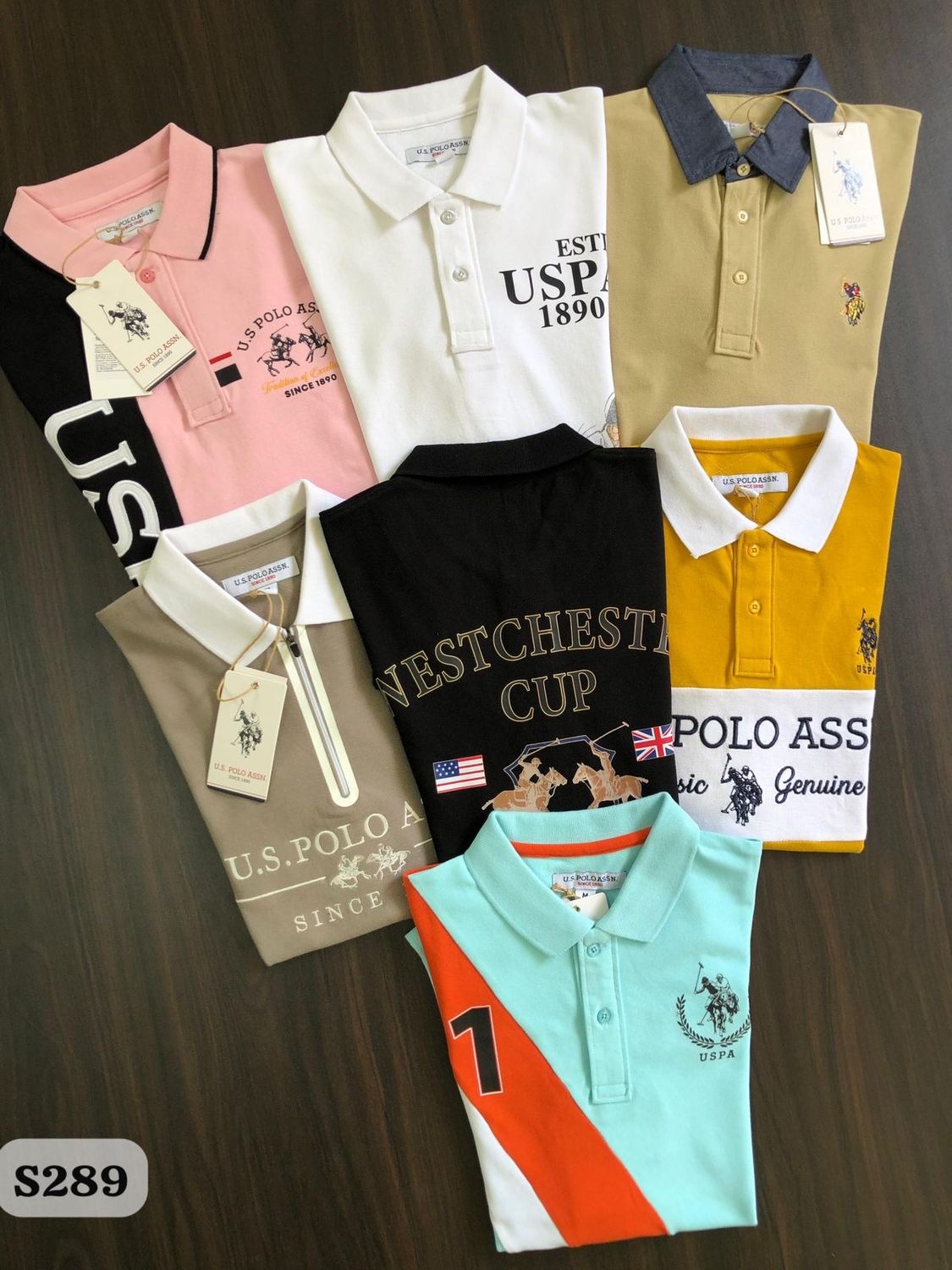 Us Polo Premium Quality Collar Neck Half Sleeve Men's T-shirt - 68 Pc