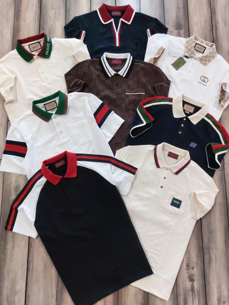 Gucci Premium Quality Collar Neck Half Sleeve Men's T-Shirt - 60 Pc