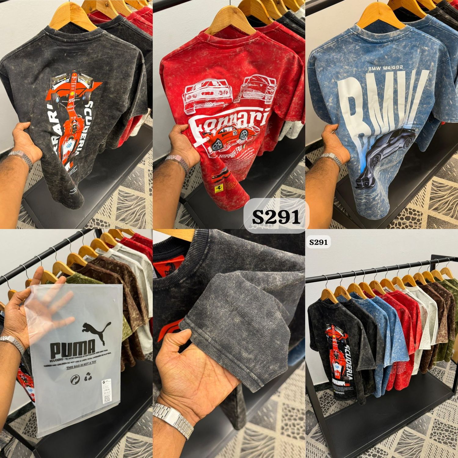 Puma Premium Quality Oversized Drop-Shoulder Crew Neck Half Sleeve Men's T-Shirt - 58 Pc