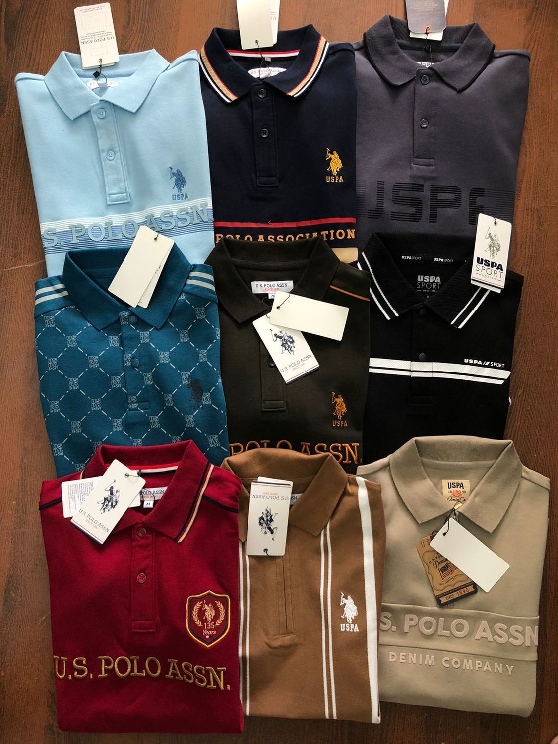 Us Polo Premium Quality Cotton Collar Neck Half Sleeve Men's Polo T-shirt - 75 Pc