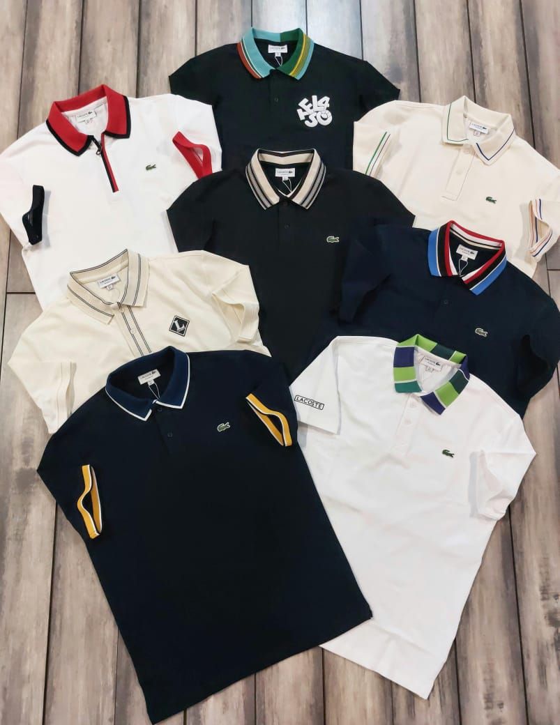 Men's Branded Premium Quality Collar Neck Half Sleeve Men's T-shirt - 60 Pc