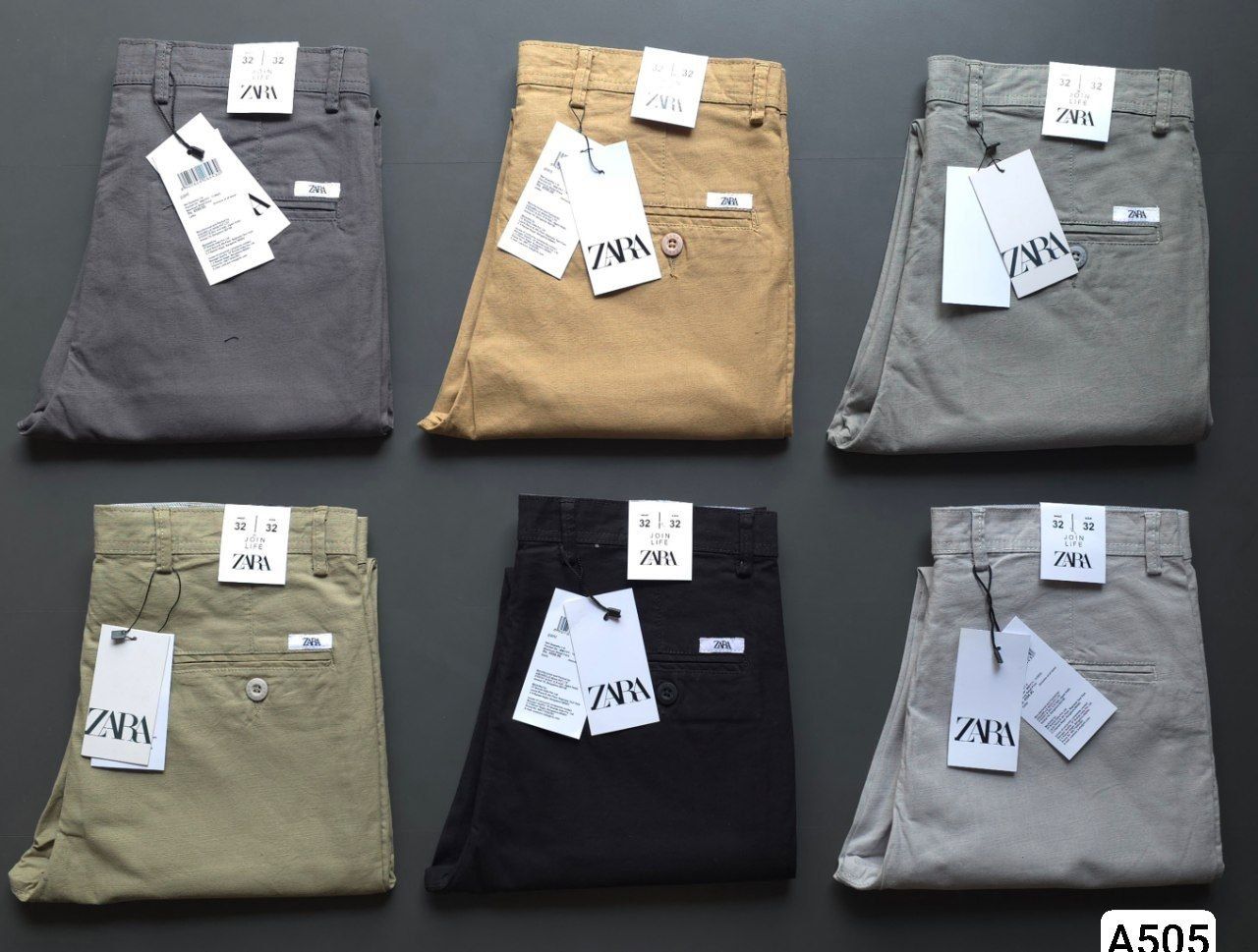 Zara Man Premium Quality Cotton Linen Men's Chinos -45 Pc