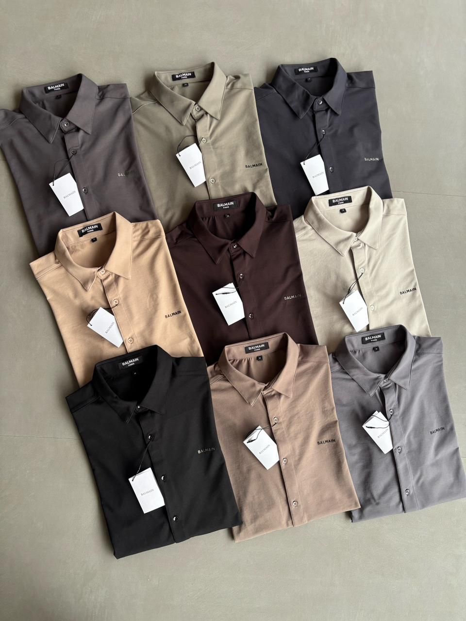 Balmain Premium Quality Collar Neck Full Sleeve Men's T-shirt - 70 Pc