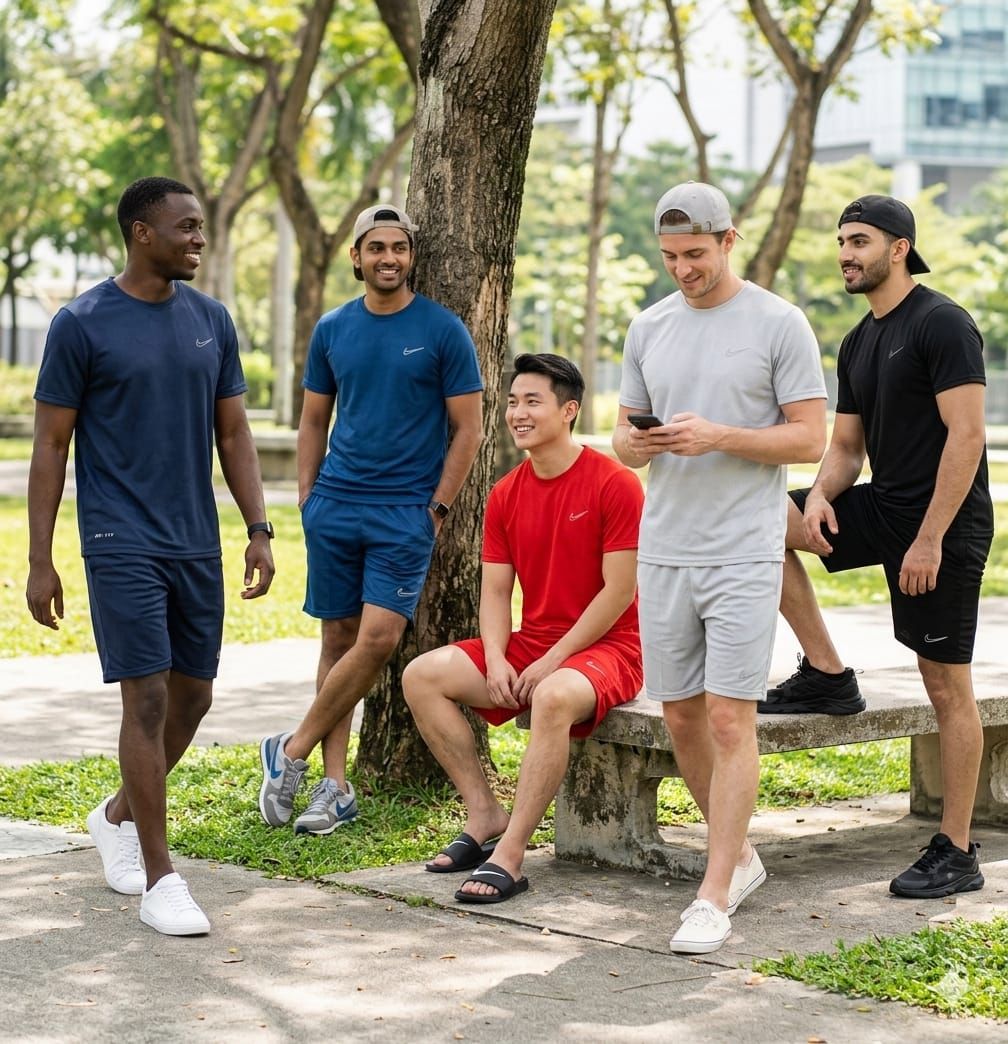 Nike Premium Quality Round Neck T-shirt &amp; Shorts Men's Co-ord Set - 24 Pc