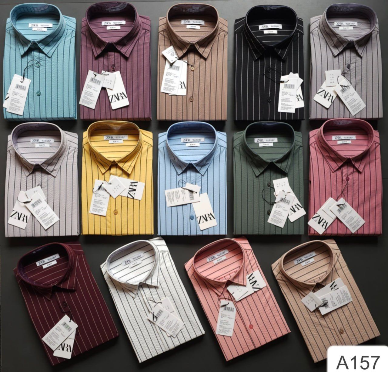 Zara Premium Quality Collar Neck Full Sleeve Men's Shirt - 51 Pc
