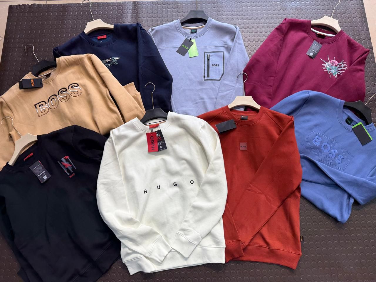 Hugo Boss Premium Quality Round Neck Full Sleeve Men's Sweatshirt - 60 Pc