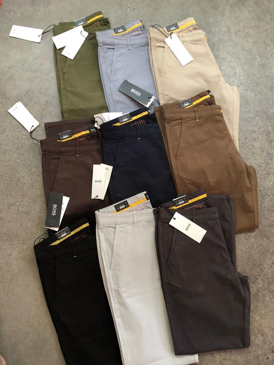 Hugo Boss Premium Quality Cotton Lycra Men's Trousers - 68 Pc