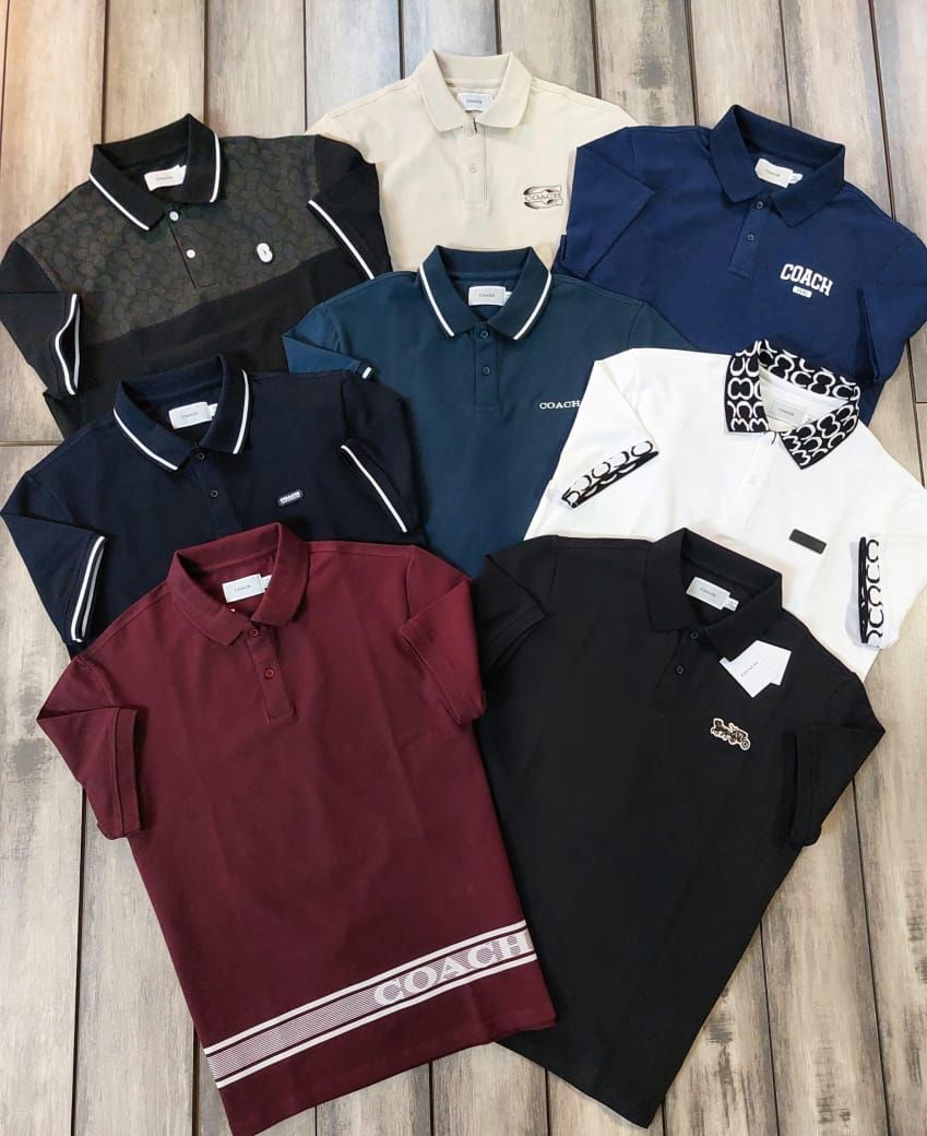 Coach Premium Quality Collar Neck Half Sleeve Men's T-shirt - 60 Pc