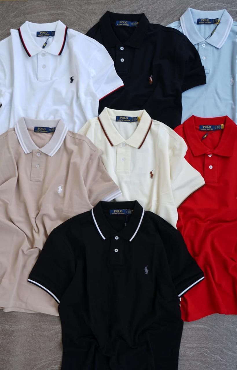 Ralph Lauren Premium Quality Collar Neck Half Sleeve Men's T-shirt - 53 Pc