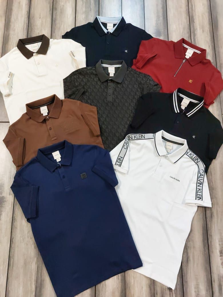 ​Calvin Klein Premium Quality Collar Neck Half Sleeve Men's T-shirt - 68 Pc