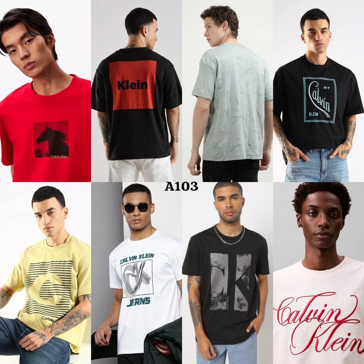 Calvin Klein Premium Quality Crew Neck Half Sleeve Men's T-shirt - 61 Pc