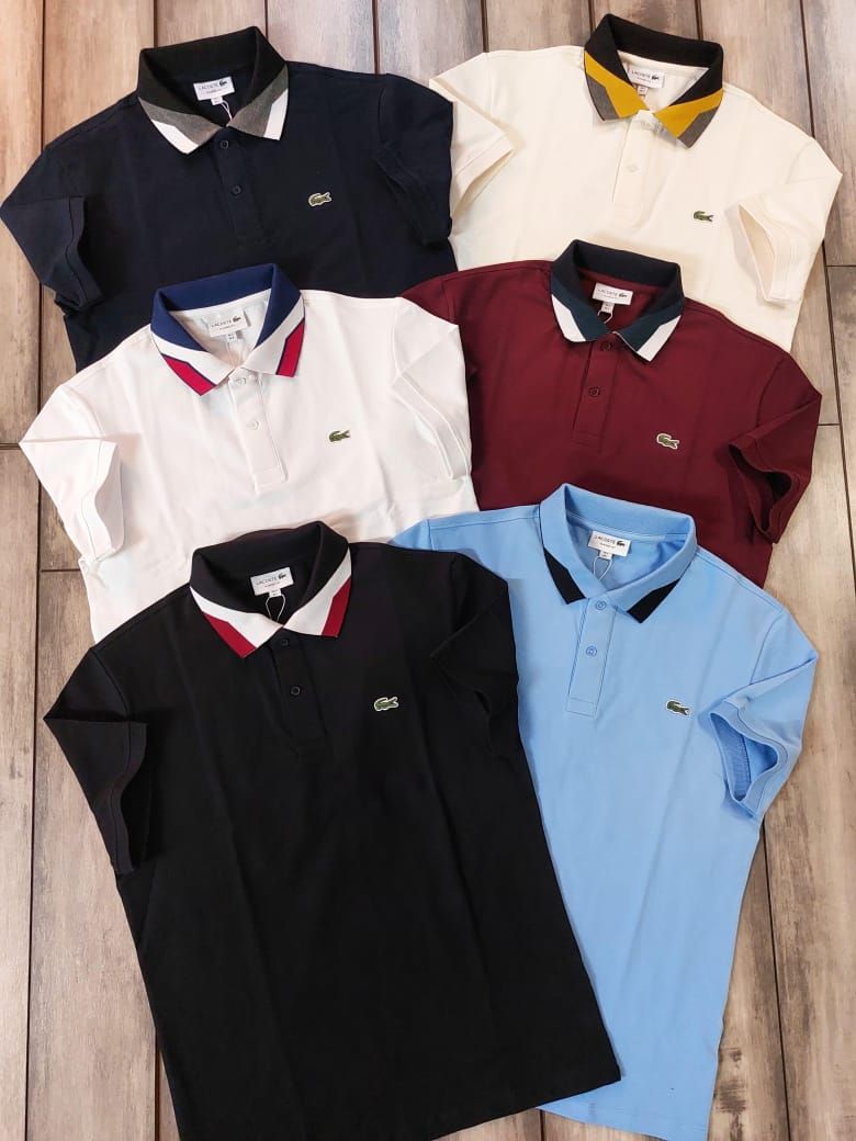 Men's Branded Premium Quality Collar Neck Half Sleeve Men's T-shirt - 46 Pc