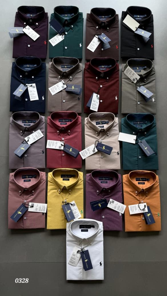 Ralph Lauren Premium Quality Collar Neck Full Sleeve Men's Shirt - 81 Pc