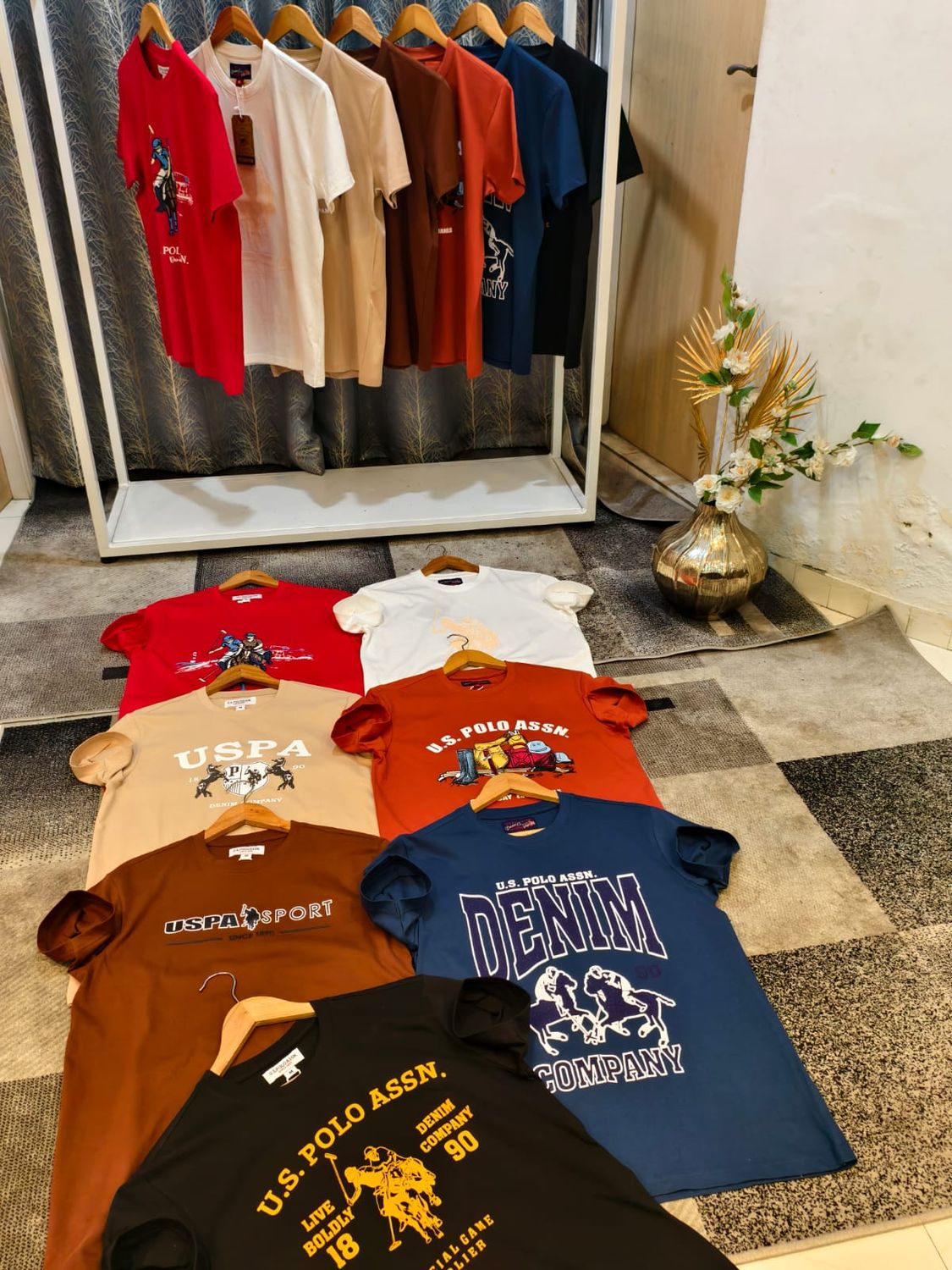 Us Polo Premium Quality Round Neck Half Sleeve Men's T-shirt - 60 Pc