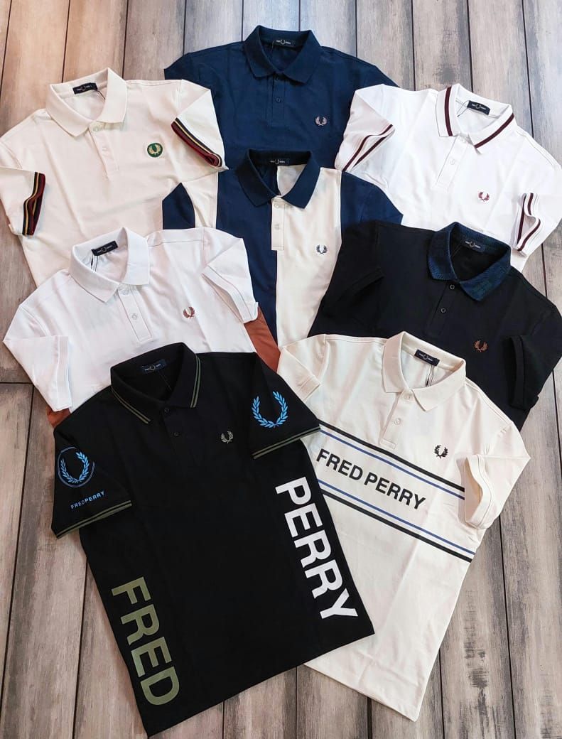 Fred Perry Premium Quality Collar Neck Half Sleeve Men's T-shirt - 60 Pc