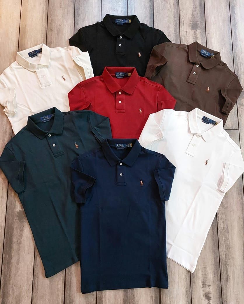 ​Ralph Lauren Premium Quality Collar Neck Half Sleeve Men's T-shirt - 60 Pc