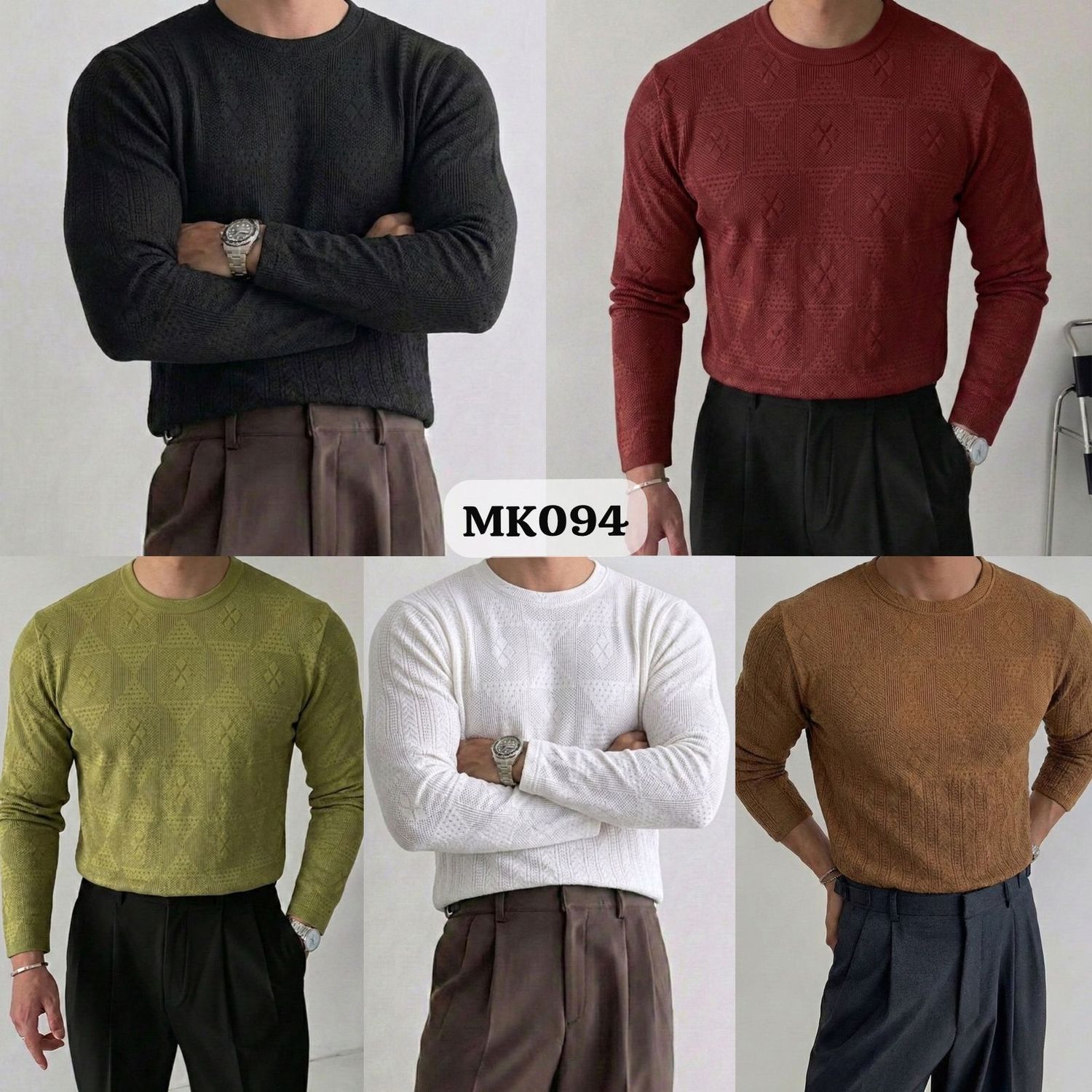 Weir8 Premium Quality Round Neck Full Sleeve Men's T-shirt - 50 Pc