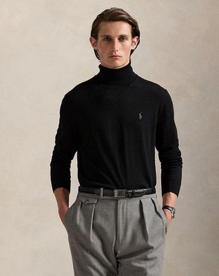 Ralph Lauren Premium Quality Cotton Hi Turtle Neck  Full Sleeve Men's T-shirt - 42 Pc