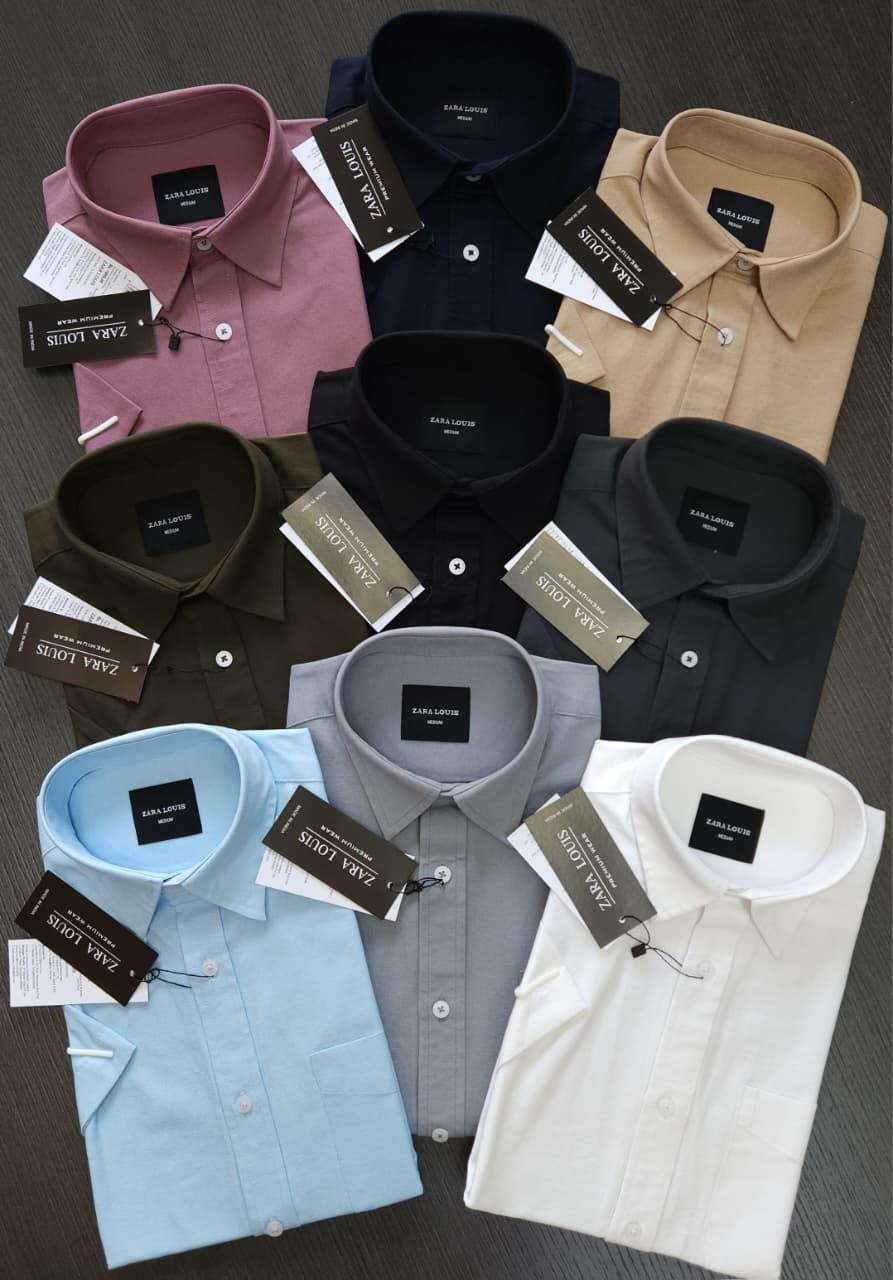 Ralph Lauren Premium Quality Cotton Collar Neck Half Sleeve Men's Shirt - 65 Pc