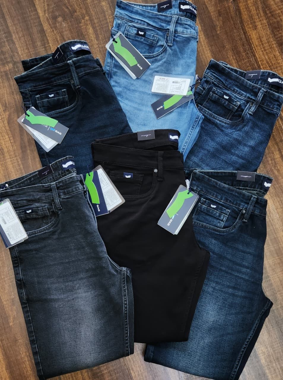 Gas Premium Quality Twill Lycra Fit Ankle Men's Denim Jeans - 45 Pc