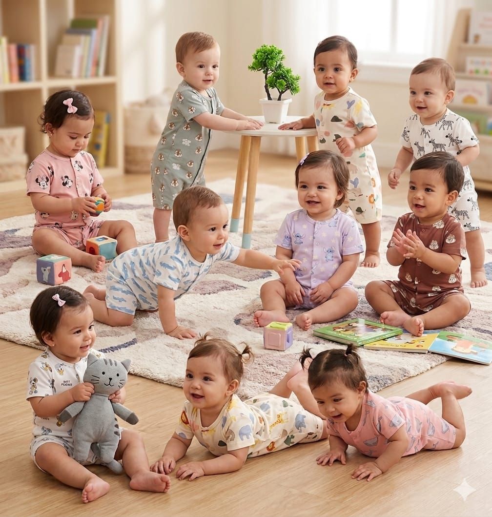 Kids Branded Premium Quality Born Baby to Big Baby Byjamas Boys And Girls Casual Wear - 60 Pc