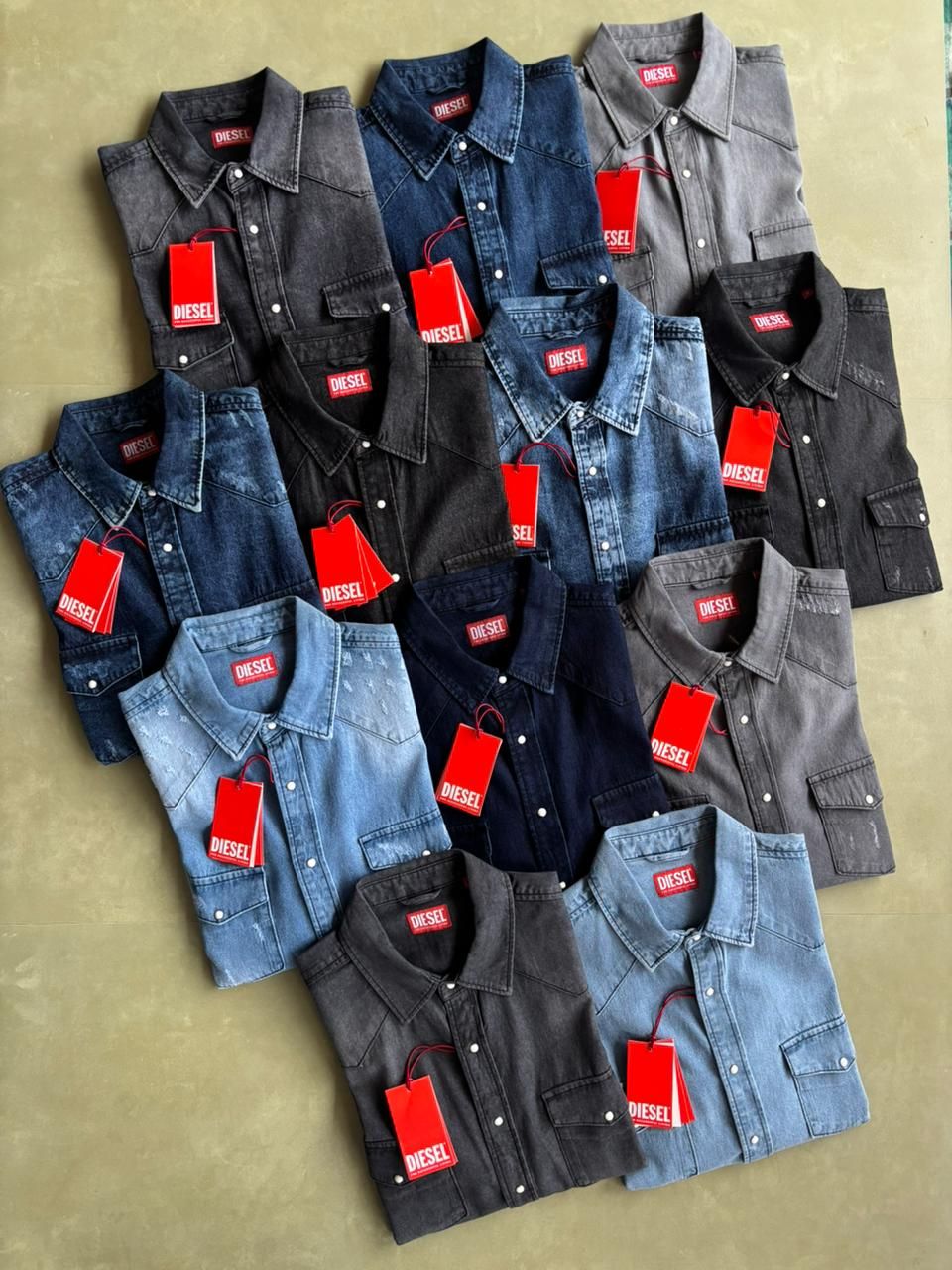 Diesel Premium Quality Collar Neck Full Sleeve Men's Denim Shirt - 90 Pc