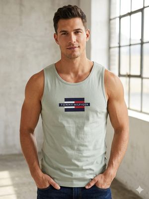Tommy Premium Quality Cotton Sleeve less Men's T-Shirt - 66 Pc