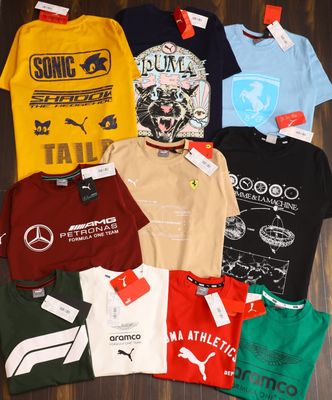 ( Big Size ) Puma Premium Quality Round Neck Half Sleeve Men's T-shirt - 66 Pc