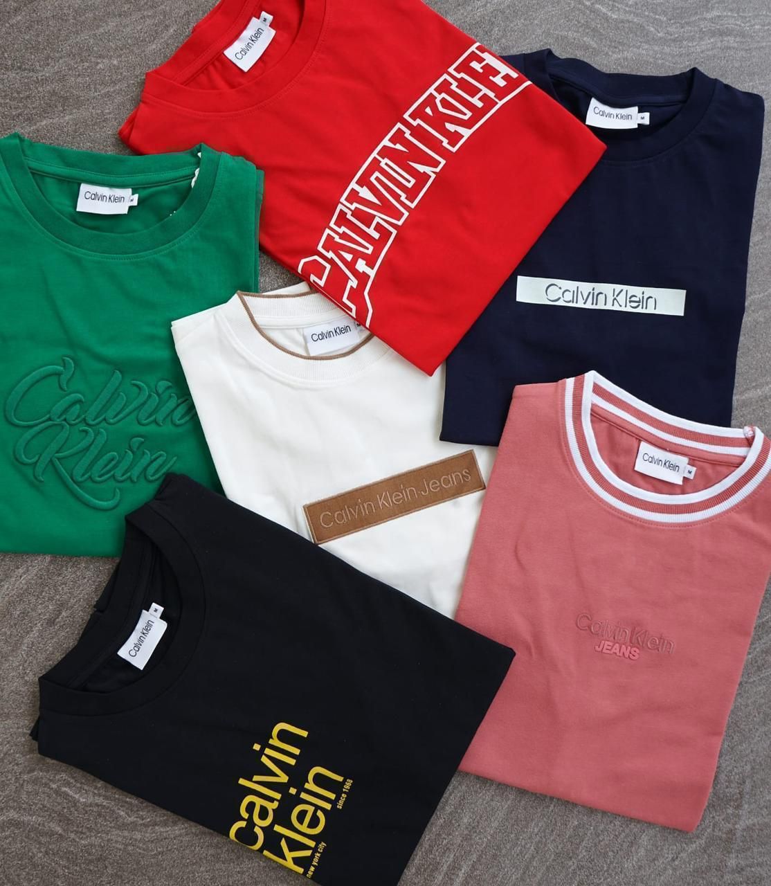 Calvin Klein Premium Quality Lycra Round Neck Half Sleeve Men's T-shirt - 45 Pc