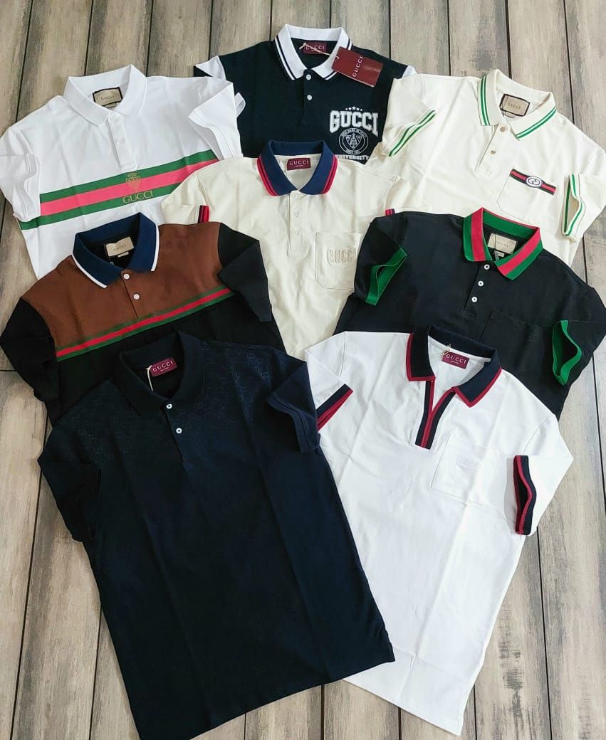 Gucci Premium Quality Collar Neck Half Sleeve Men's T-shirt - 60 Pc