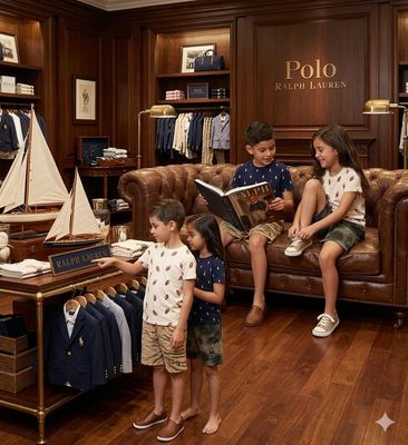 Ralph Lauren Premium Quality Cotton Round Neck t-shirt &amp; Shorts Kid's Top &amp; Bottom - 43 Set
