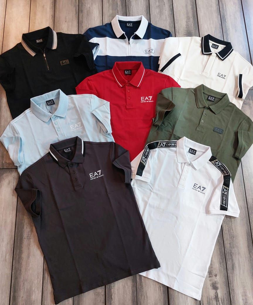 Emporio Armani Premium Quality Collar Neck Half Sleeve Men's T-shirt - 60 Pc