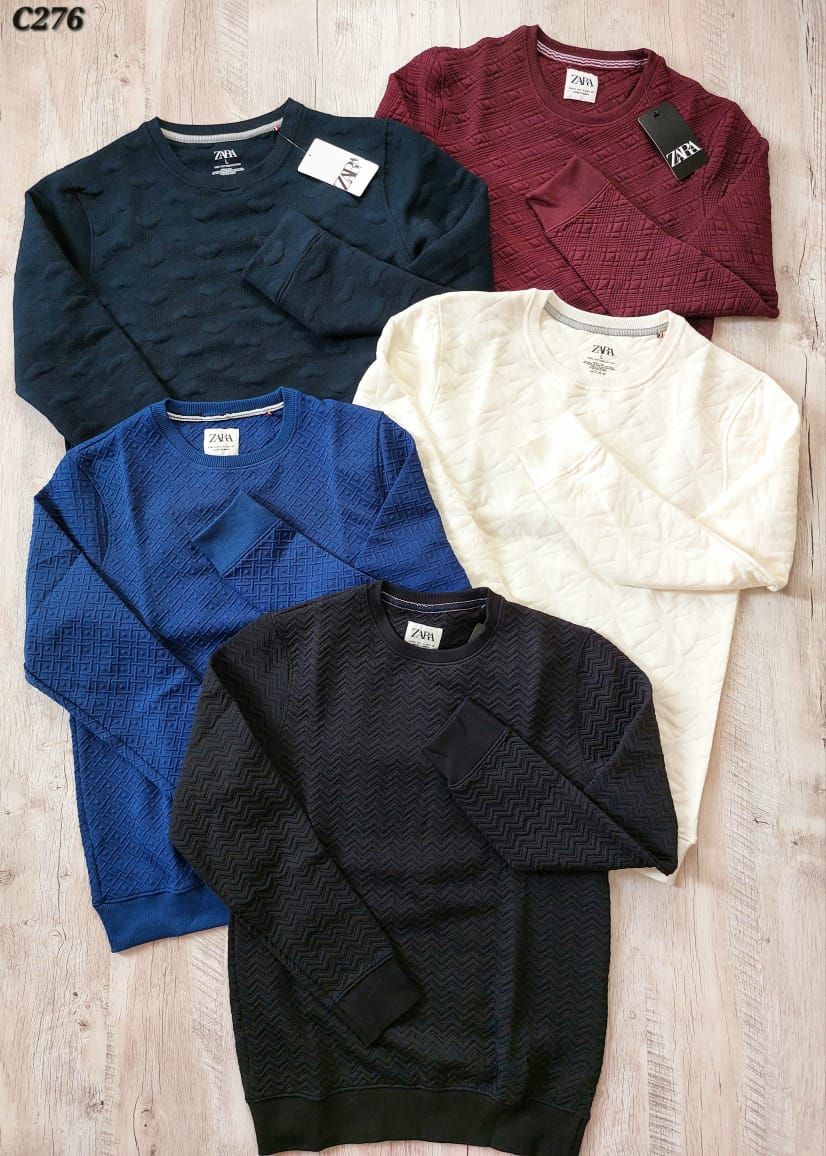 Zara Premium Quality Round Neck Full Sleeve Men's Sweatshirt - 48 Pc