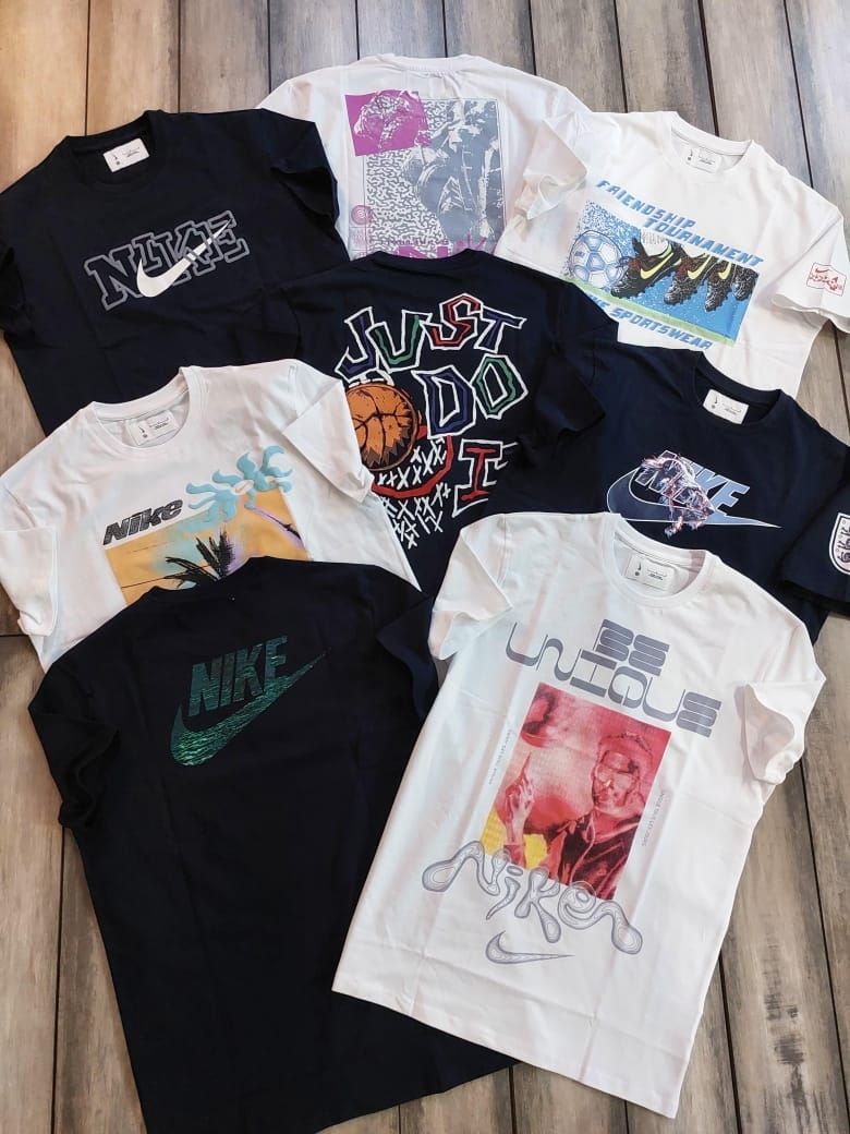 Nike Premium Quality Cotton Lycra Round Neck Half Sleeve Men's T-shirt - 68 pc