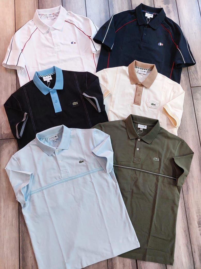 Men's Branded Premium Quality Collar Neck Half Sleeve Men's T-Shirt - 46 Pc