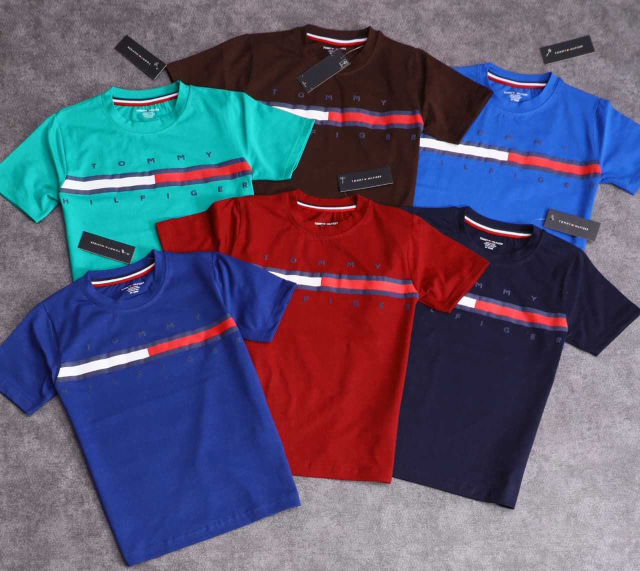 Tommy Hilfiger ( Unisex ) Premium Quality Cotton Round Neck Half Sleeve Kids T-Shirt  - 43 Pc