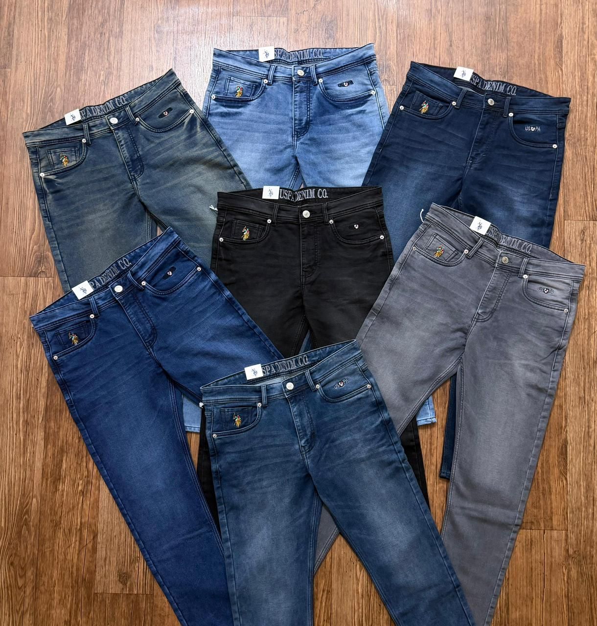 Us Polo Premium Quality Cotton Knitted Denim Stretchable Men's Jeans - 52 Pc