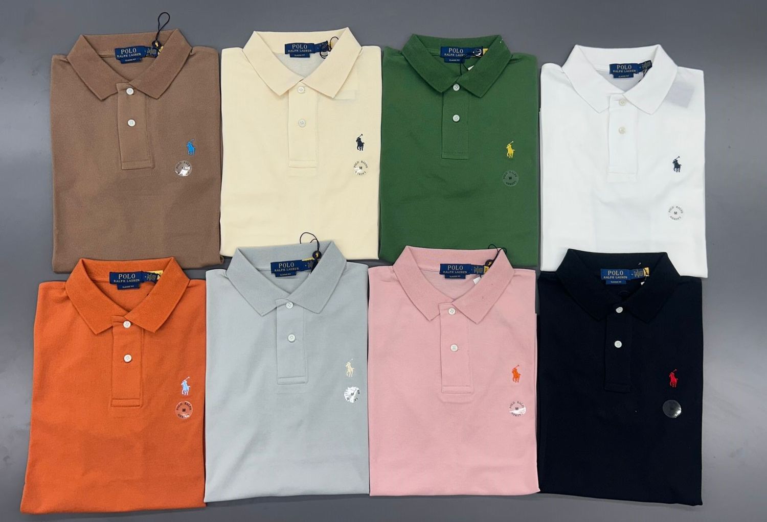 ( Big Size ) Ralph Lauren Premium Quality Collar Neck Half Sleeve Men's T-Shirt - 52 Pc